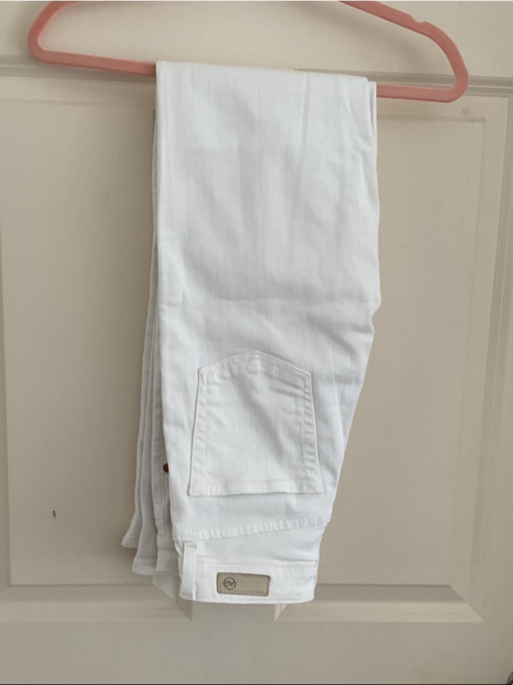 Adriano Goldschmidt Alexxis  white high rise straight leg jeans Japan Denim